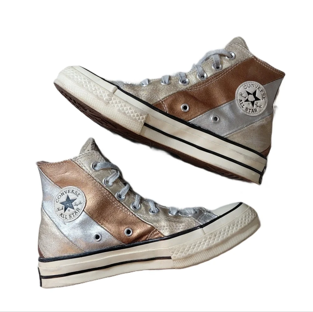 Converse Chuck Taylor All Stars Metallic Rainbow Women's 5.5 High-Top Sneakers